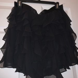 Ruffle layered mini skirt